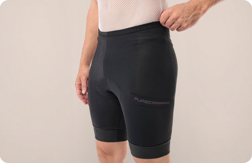 bermuda ciclismo masculina preta com bolso